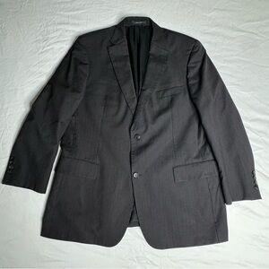 BOSS‎ by Hugo Boss Black Pinstripe Sport Coat Size 46R Single Breasted 2 Buttons